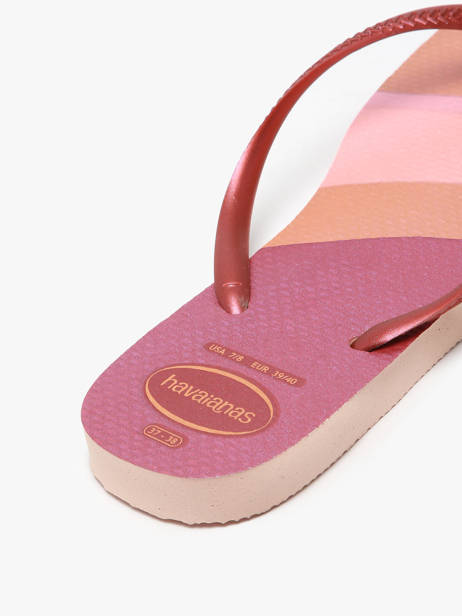 Tongs Slim Palette Glow Havaianas Rose accessoires 4145766F vue secondaire 3
