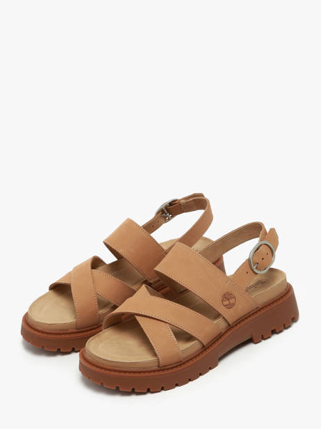 Sandals Clairemont Way In Leather Timberland Brown accessoires 61T4EN31 other view 1