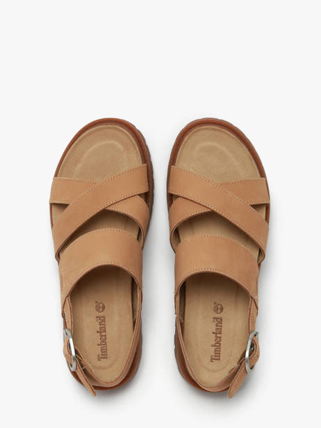 Sandals Clairemont Way In Leather Timberland Brown accessoires 61T4EN31 other view 3