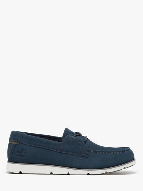 Moccasins Grafton Bay Lace Up In Leather Timberland Blue men 42X7EP31