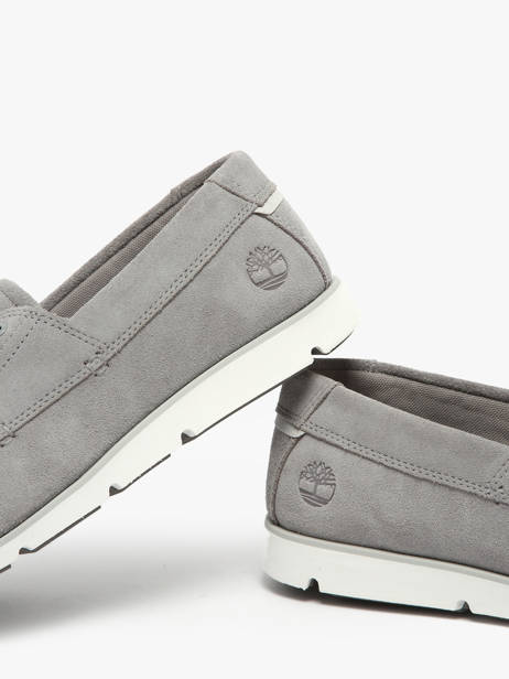 Moccasins Grafton Bay Lace Up In Leather Timberland Gray men 42X7EWG1 other view 3
