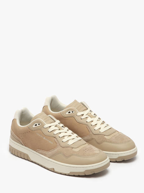 Sneakers In Leather Tommy hilfiger Beige men 5417AEG other view 1