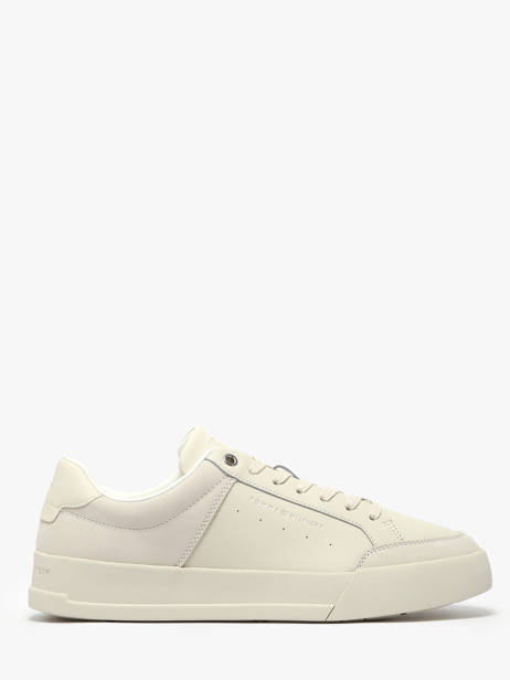 Sneakers In Leather Tommy hilfiger Beige men 5410AF3