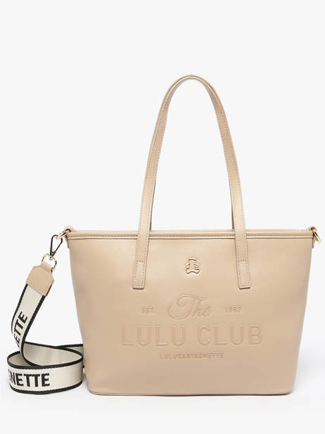 Shoulder Bag Logo Lulu castagnette Beige logo YZEURE