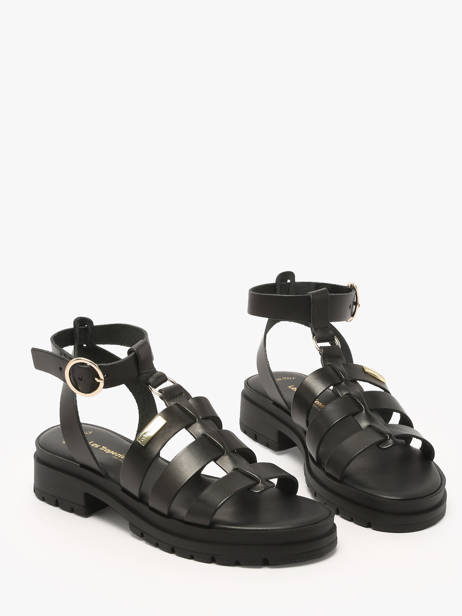 Sandals Tobo In Leather Les tropeziennes Black accessoires TOBO other view 1