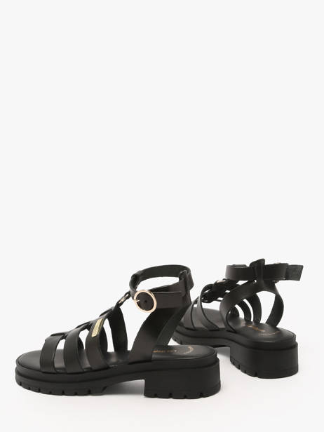 Sandals Tobo In Leather Les tropeziennes Black accessoires TOBO other view 2