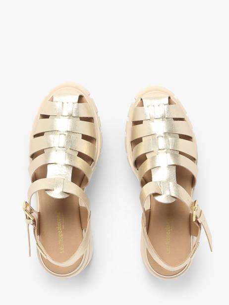 Sandals Bayla In Leather Les tropeziennes Gold accessoires BAYLA other view 3