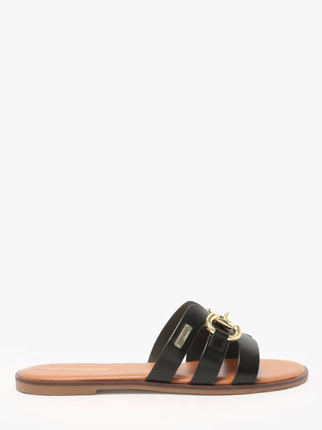 Slippers Hamia In Leather Les tropeziennes Black accessoires HAMIA