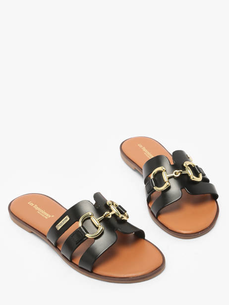 Slippers Hamia In Leather Les tropeziennes Black accessoires HAMIA other view 1
