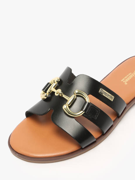 Slippers Hamia In Leather Les tropeziennes Black accessoires HAMIA other view 2