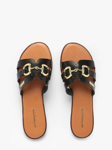 Slippers Hamia In Leather Les tropeziennes Black accessoires HAMIA other view 3