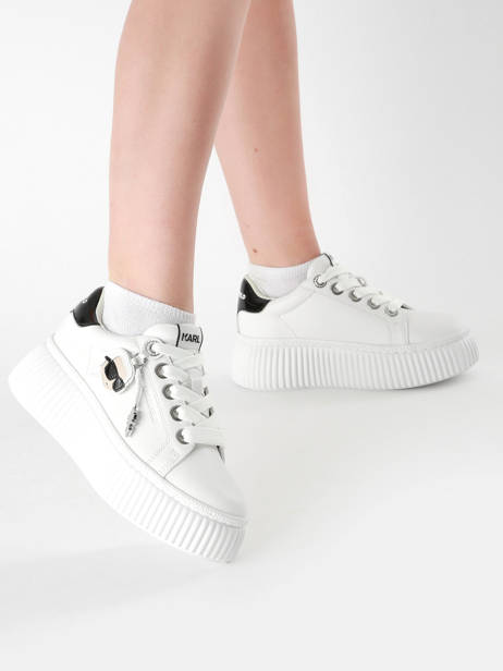 Sneakers Kreeper Low Nft Twin In Leather Karl lagerfeld White accessoires KL42376T other view 1