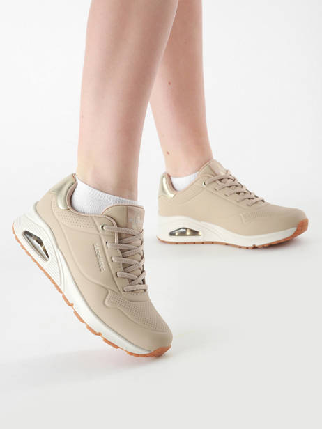 Sneakers Uno Shimmer Away Skechers Beige accessoires 155196 other view 1