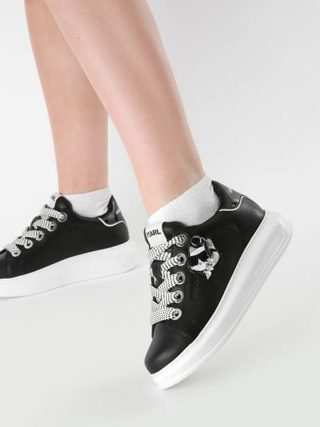 Sneakers Kapri Nft Twin In Leather Karl lagerfeld Black accessoires KL62576T other view 1