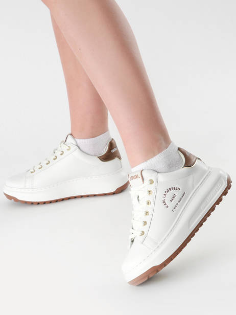 Sneakers Kapri Lug Maison En Cuir Karl lagerfeld Blanc accessoires KL67538M vue secondaire 1