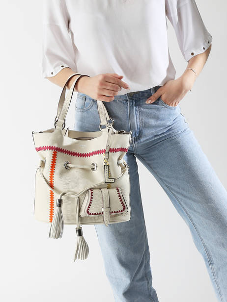 Bucket Bag Premier Flirt Leather Lancel White premier flirt A13387 other view 1