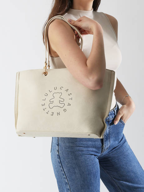 Shoulder Bag Ourson Lulu castagnette White ourson YOUEN other view 1