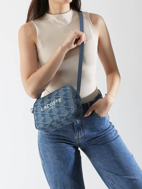 Crossbody Bag Heritage Jacquard Cotton Lacoste Blue heritage jacquard NF5007HK other view 1