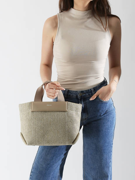 Crossbody Bag Ck Raffia Raphia Calvin klein jeans Beige ck raffia K613026 other view 1
