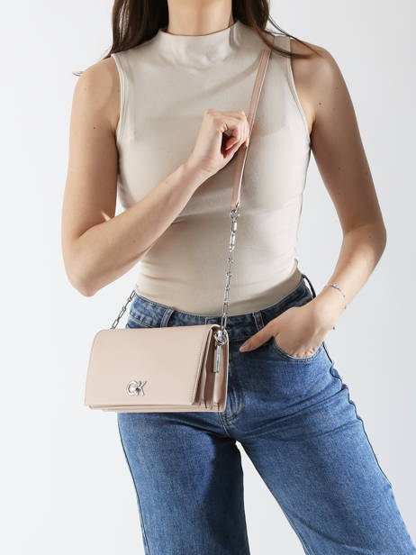 Shoulder Bag Ck Chain Recycled Polyester Calvin klein jeans Pink ck chain K612806 other view 1