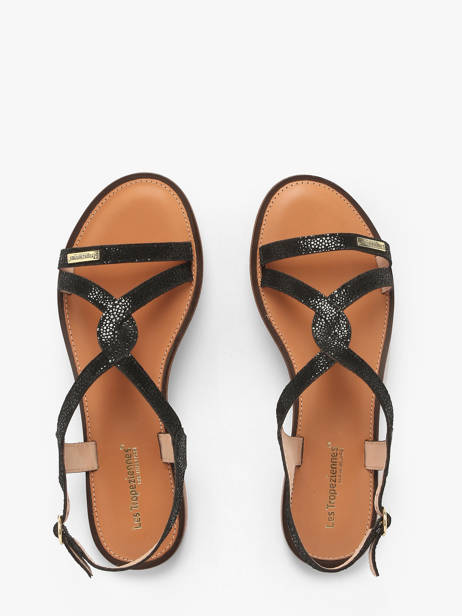 Flip Flops Hastral In Leather Les tropeziennes Black accessoires HASTRAL other view 3