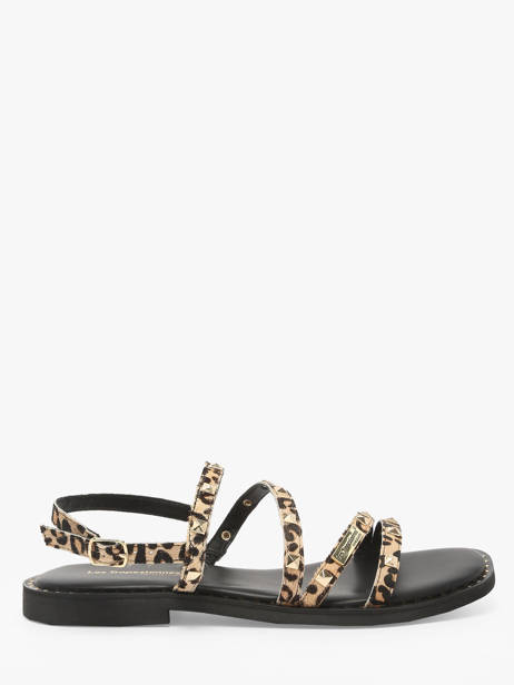 Sandals Corabel Leo In Leather Les tropeziennes Gold accessoires CORABEL
