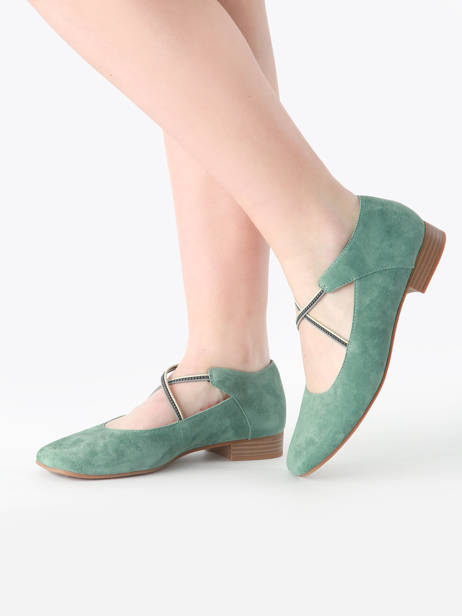 Ballerinas Anima In Leather Mam'zelle Green accessoires CSGAN25 other view 1