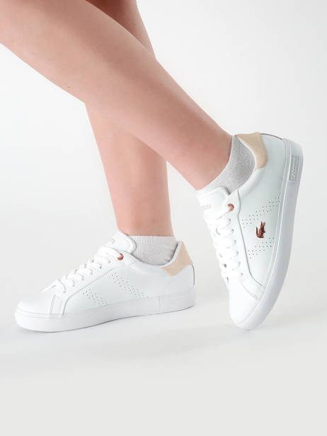Sneakers Powercourt 2.0 In Leather Lacoste White accessoires 8SFA0003 other view 1