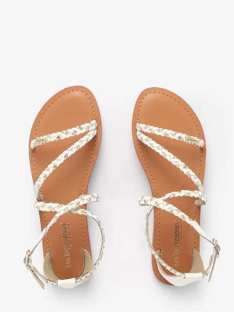 Flip Flops Diah In Leather Les tropeziennes White accessoires DIAH other view 3