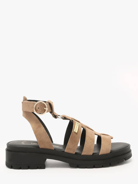 Sandals Tobosued In Leather Les tropeziennes Beige accessoires TOBOSUED