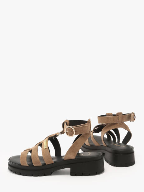 Sandals Tobosued In Leather Les tropeziennes Beige accessoires TOBOSUED other view 2