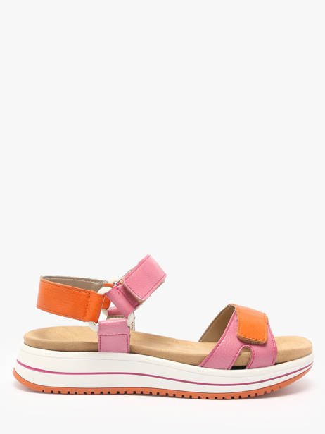 Sandales Semelle Compensée En Cuir Remonte Multicolore accessoires 31
