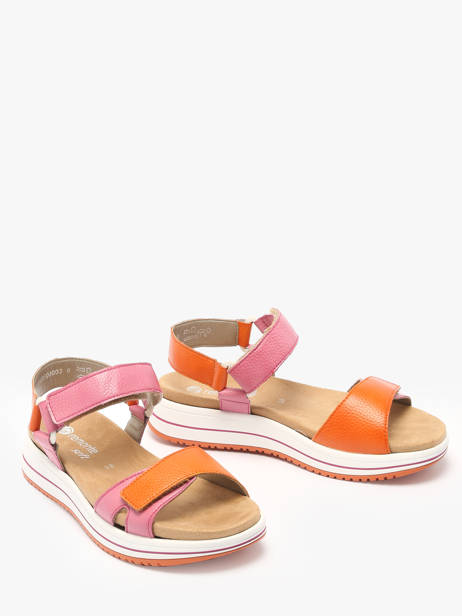 Sandales Semelle Compensée En Cuir Remonte Multicolore accessoires 31 vue secondaire 1