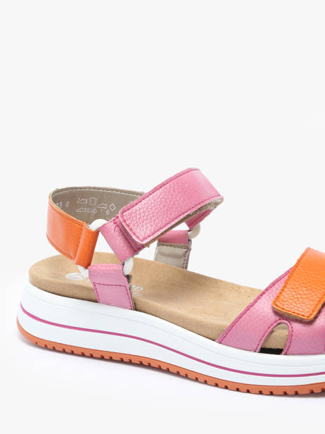 Sandales Semelle Compensée En Cuir Remonte Multicolore accessoires 31 vue secondaire 2