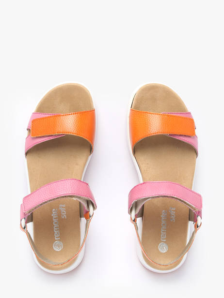 Sandales Semelle Compensée En Cuir Remonte Multicolore accessoires 31 vue secondaire 3