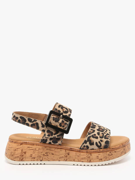 Sandals In Leather Gabor Beige accessoires 90