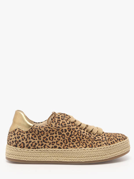 Sneakers In Leather Gabor Brown accessoires 32