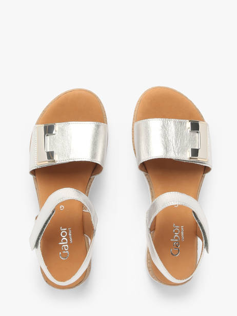 Sandals In Leather Gabor Silver accessoires 10 other view 3