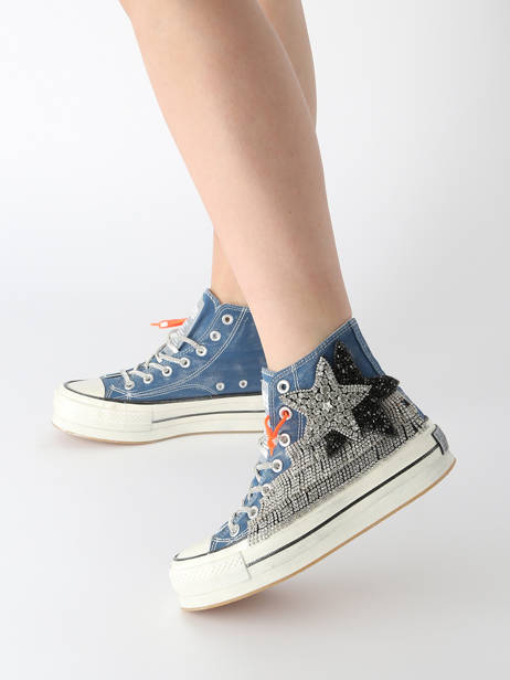 Sneakers Nan-ku couture Bleu accessoires 4BA10C16 vue secondaire 1