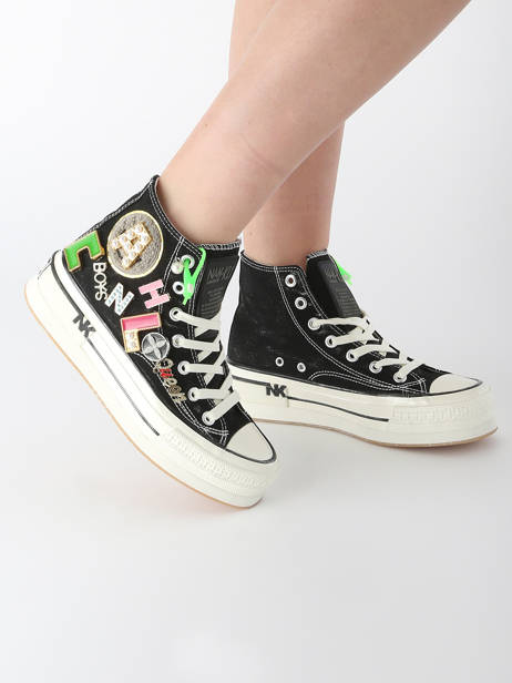 Sneakers Nan-ku couture Noir accessoires 15A1 vue secondaire 1