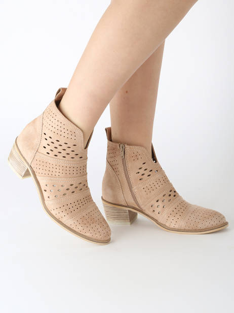 Bottines à Talon Nelly En Cuir Alpe Marron accessoires 53911152 vue secondaire 1