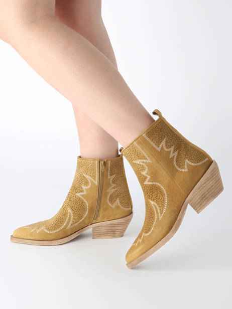 Santiags Holly En Cuir Alpe Marron accessoires 53561155 vue secondaire 1