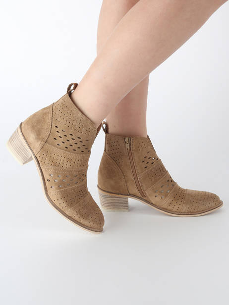 Bottines à Talon Nelly En Cuir Alpe Marron accessoires 53911101 vue secondaire 1