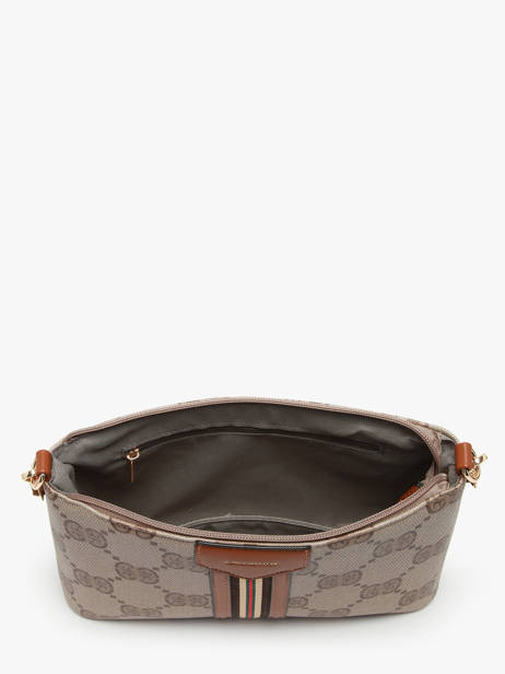 Shoulder Bag Signed Miniprix Brown signed DQ851711 other view 2