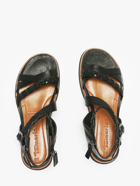 Sandals In Leather Tamaris Black accessoires 44 other view 3