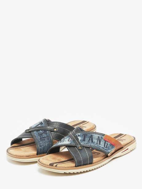 Slippers Mustang Blue men 4152705 other view 1