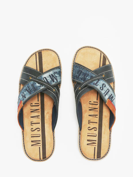Slippers Mustang Blue men 4152705 other view 3