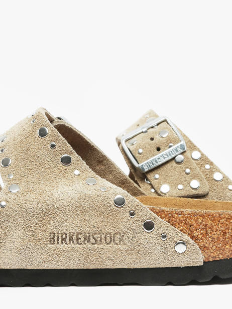 Mules Arizona Rivet En Cuir Birkenstock Beige accessoires 1029390 vue secondaire 2