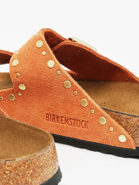 Mules Arizona Rivet En Cuir Birkenstock Orange accessoires 1029513 vue secondaire 2