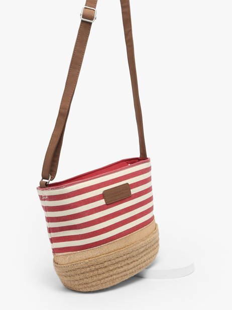 Shoulder Bag Mariniere Le voyage en panier Red mariniere PM796 other view 2